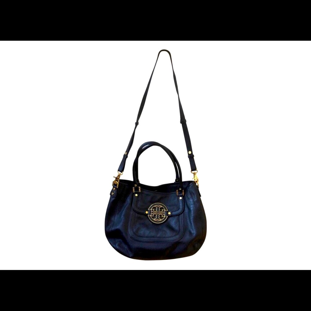 Tory Burch Crossbody Amanda Black Leather Hobo